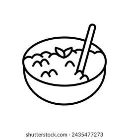 Mashed Potato Diet  icon in vector. Logotype
