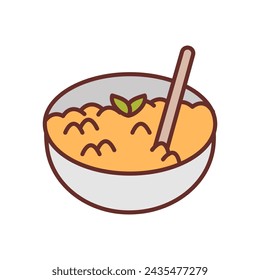 Mashed Potato Diet  icon in vector. Logotype
