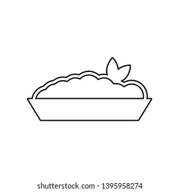 Mashed potatoes icon. Element of eating for mobile concept and web apps icon. Outline, thin line icon for website design and development, app development