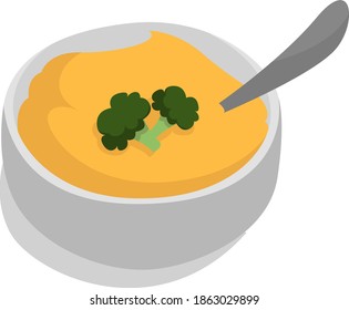 Patatas purradas, ilustración, vector sobre fondo blanco.