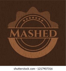 Mashed retro style wood emblem