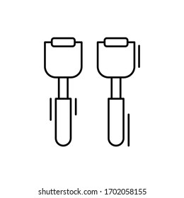 Masher icon. Simple line, outline vector elements of kitchen object for ui and ux, website or mobile application