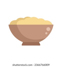 Masher potato icon flat vector. Mash food. Bowl meal isolated