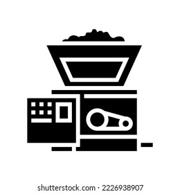 mashing beer production glyph icon vector. mashing beer production sign. isolated symbol illustration