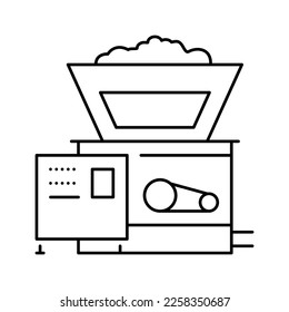 mashing beer production line icon vector. mashing beer production sign. isolated contour symbol black illustration