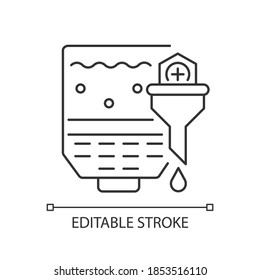 Mashing pixel perfect linear icon. Brewery production. Industrial appliance to produce beer. Thin line customizable illustration. Contour symbol. Vector isolated outline drawing. Editable stroke