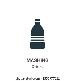 Mashing vector icon on white background. Flat vector mashing icon symbol sign from modern alcohol collection for mobile concept and web apps design.