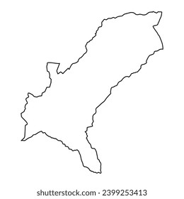 Mashonaland East province map, administrative division of Zimbabwe. Vector illustration.