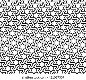 Mashrabiya pattern, islamic pattern, colorful arabic pattern, seamless abstract geometric pattern, S tiles pattern