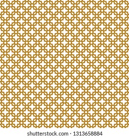 Mashrabiya pattern vector design, in gold color