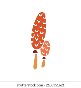 Mashroom hand drawn element. Vector illustration.