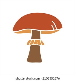 Mashroom hand drawn element. Vector illustration.