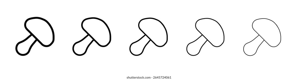mashroom icon simple vector outline logo
