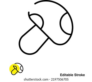 Mashroom Organic Vector Line Icon
