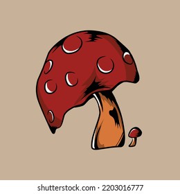 mashroom vector illustration made especially for advertising branding use and much more