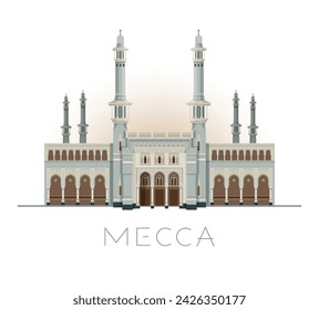 Masjid al-haram Mecca Saudi Arabien - Stock Illustrationas EPS 10 Datei