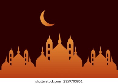 Masjid background, Mosque background,  logo, icon vector illustration.