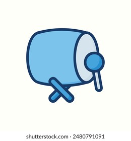 masjid drum icon, isolated ramadan theme icon illustration