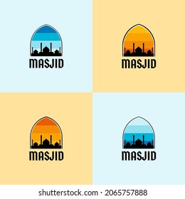 Masjid or Mosque Logo Design Template 