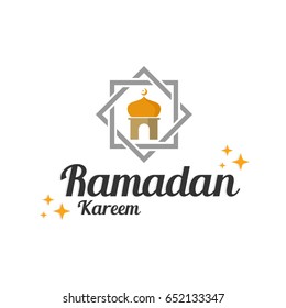 Masjid (mosque) logo design vector