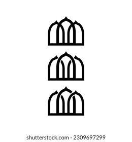 Masjid or prayer room signs. Can also be used for qibla sign.