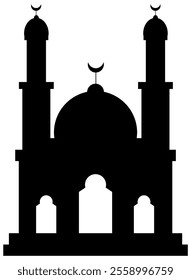 masjid silhouette.
islamic mosque.
muslim buildings.