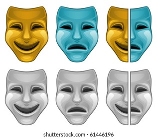 Happy Sad Face Mask Images Stock Photos Vectors Shutterstock