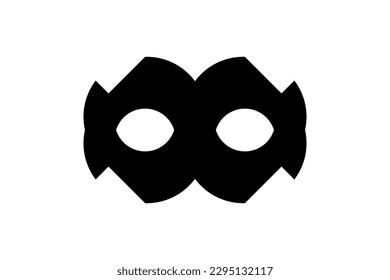 Mask angry superhero carnival or bandit vector icon. Super Hero Mask Silhouette