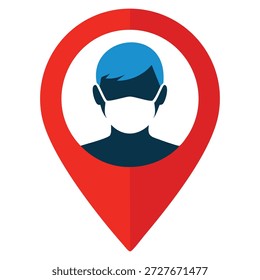 Maske Bereich Vektor Logo-Vorlage mit Mensch und Maske Symbol ideal für Umwelt Sicherheit Design Schutz visuelle und moderne Gesundheit Sicherheit Branding Identität