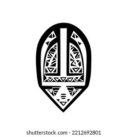 Mask Aztec Tribal Tattoo Design Vector