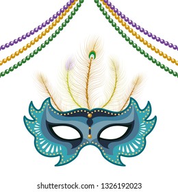 mask and beads