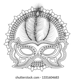 mask and beads