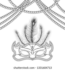 mask and beads