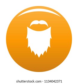 Mask beard icon. Simple illustration of mask beard vector icon for any design orange