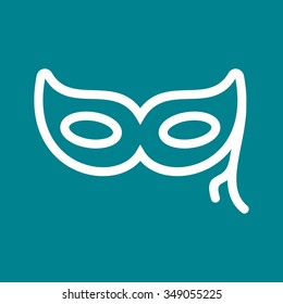 Mask, black, eye icon vector image. Can also be used for party. Suitable for web apps, mobile apps and print media.