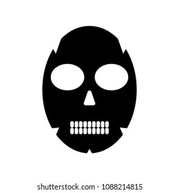 Mask black on white background, vector