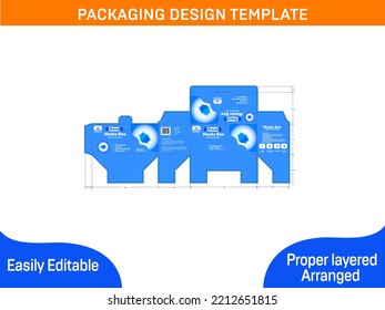 Mask Box 50 Pieces Packaging Design Template