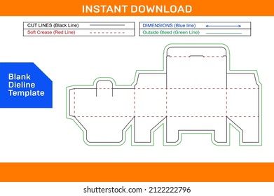 Mask box dieline template and 3D box Design