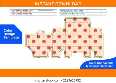Mask box dieline template and 3D box Design