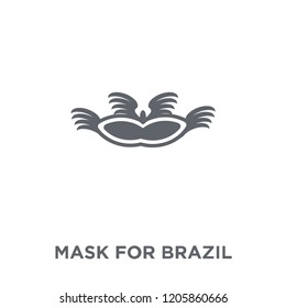 Mask for Brazil carnival celebration icon. Mask for Brazil carnival celebration design concept from Brazilian icons collection. Simple element vector illustration on white background.