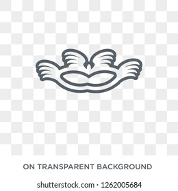 Mask for Brazil carnival celebration icon. Mask for Brazil carnival celebration design concept from Brazilian icons collection. Simple element vector illustration on transparent background.
