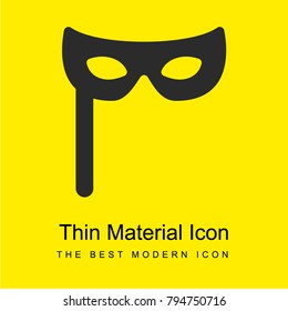 Mask bright yellow material minimal icon or logo design