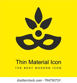Mask bright yellow material minimal icon or logo design