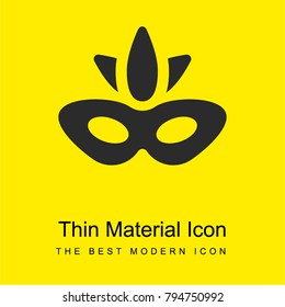 Mask bright yellow material minimal icon or logo design