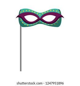 mask carnival celebration in stick