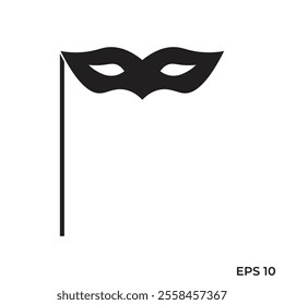mask carnival flat icon vector