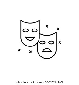 Mask, carnival icon. Simple line, outline vector elements of last day of carnival icons for ui and ux, website or mobile application