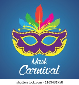 mask carnival for party decoration. vector illustration