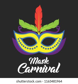 Mask Carnival Party Decoration Vector Illustration Stock Vector ...