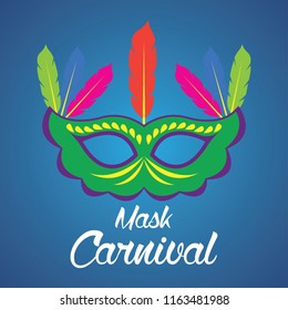 mask carnival for party decoration. vector illustration